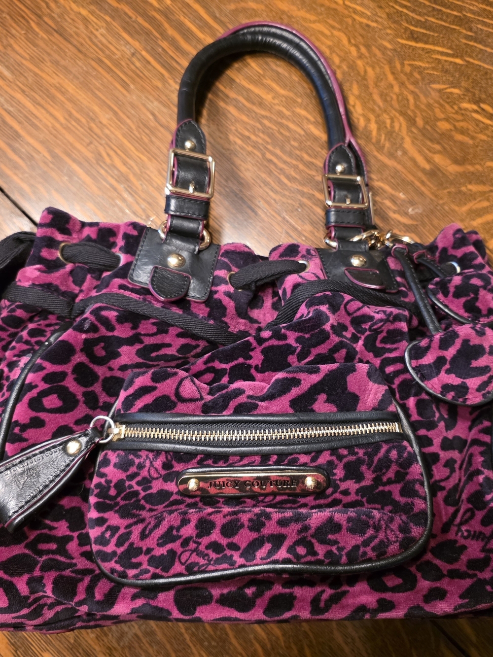 Juicy Couture Pink Leopard Print Women’s Tote Bag